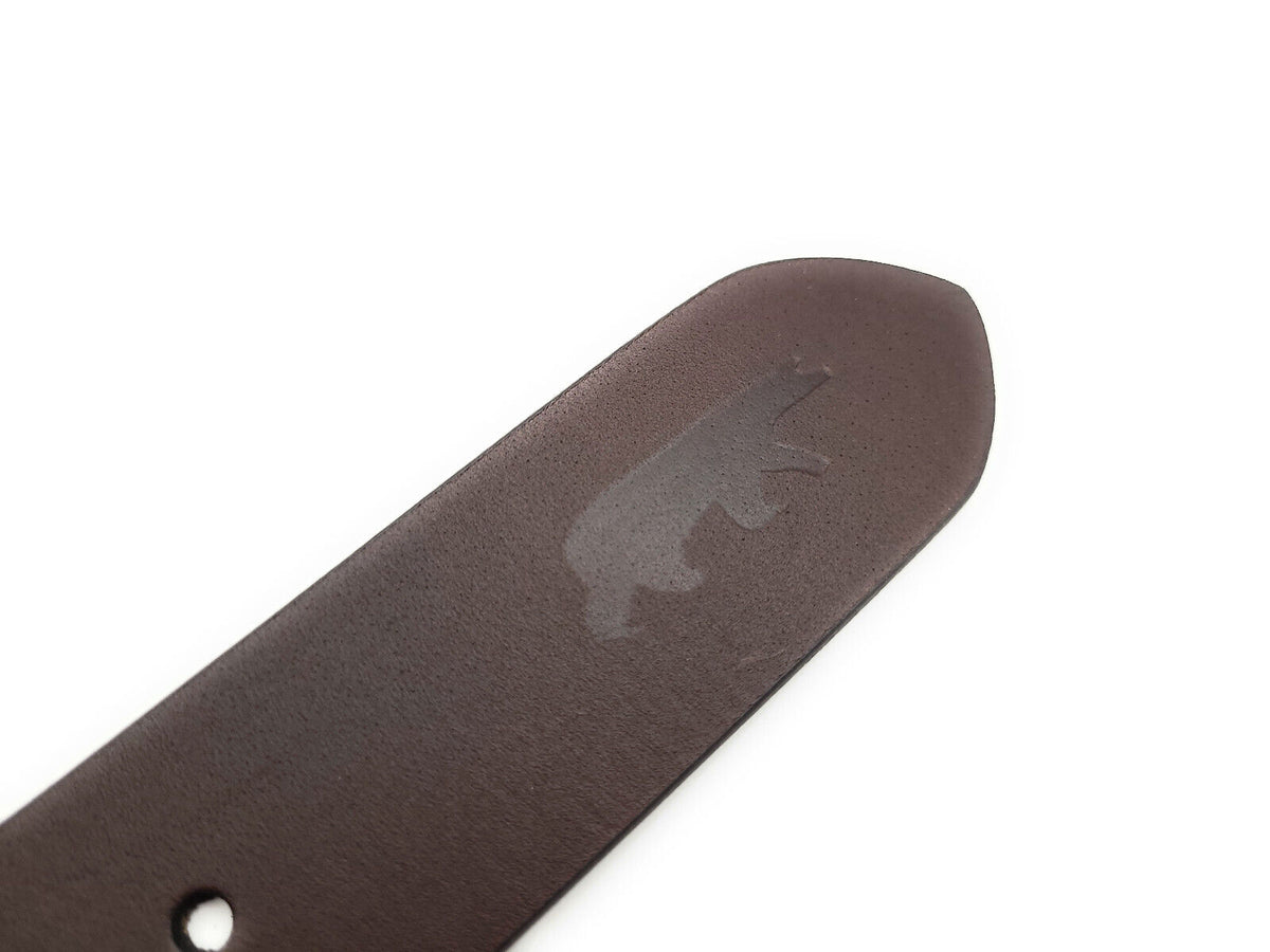 Hill Burry echt Leder Herren Gürtel 110cm (Taille) 40mm breit kürzbar Vollleder dunkelbraun