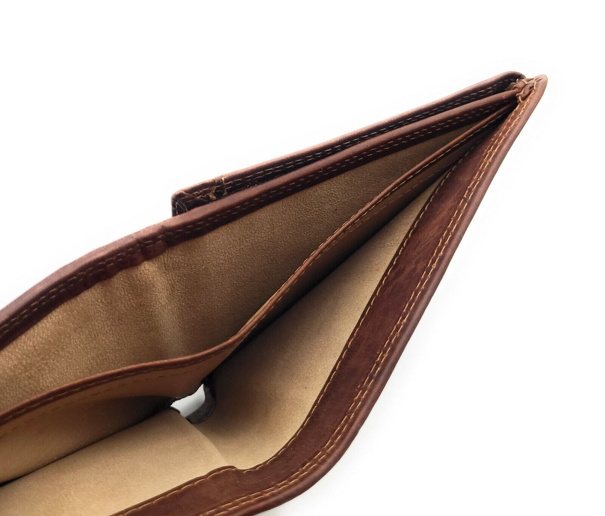 Jockey Club Basic Büffelleder Geldbörse – Münzfach mit Druckknopf