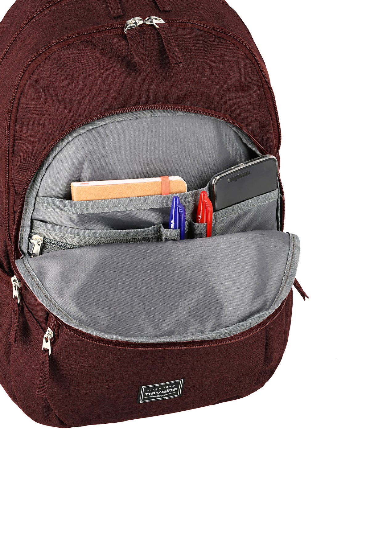 Travelite Basics Rucksack 22 l mit 15,6" Laptopfach Bordeauxrot