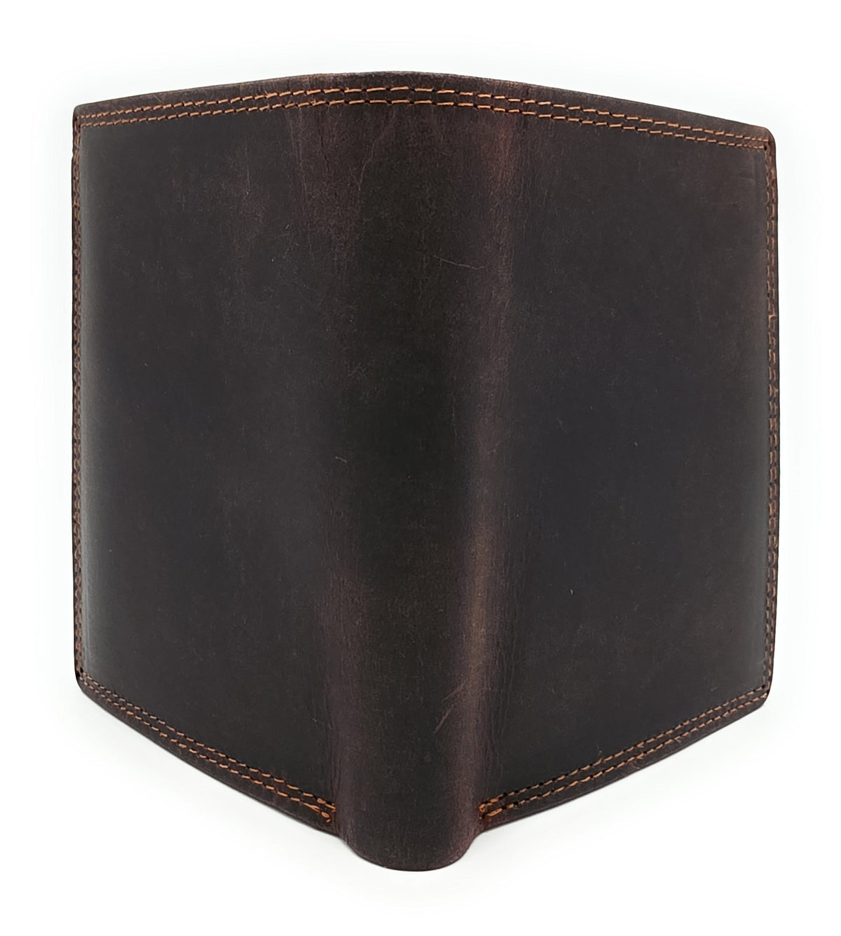 Lemasi robustes Hunterleder Portemonnaie Geldbörse RFID Blocker 19 Fächer Unisex dunkelbraun