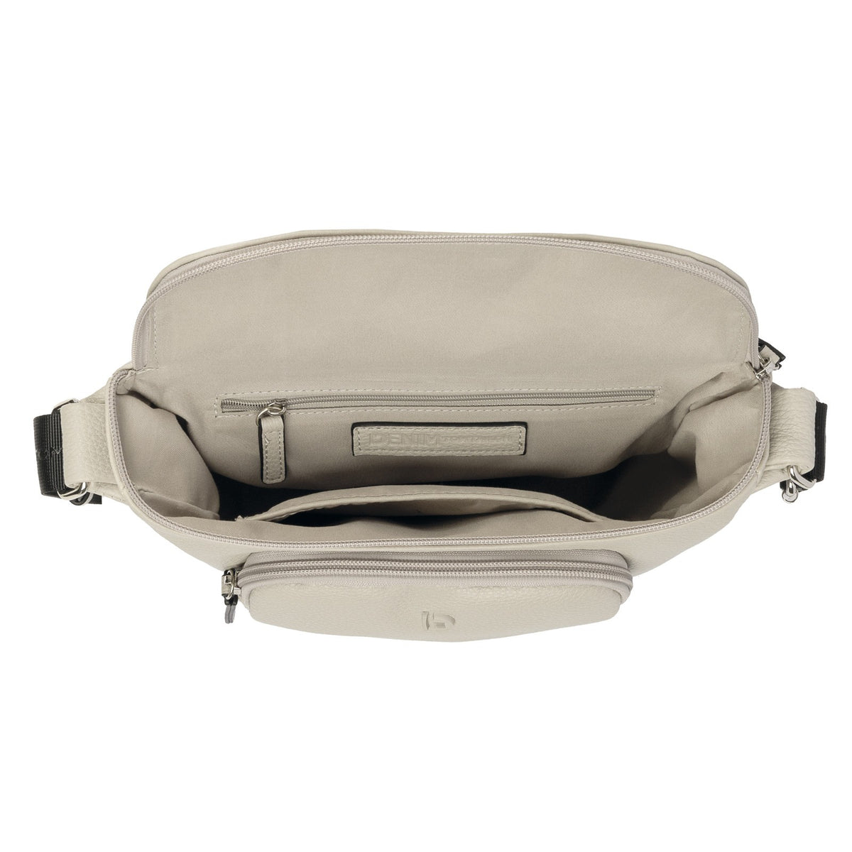 Tom Tailor Denim Umhängetasche Fara mittel | PU-Material | 25x15x10 cm | Sportliches Design | Handtasche light grey