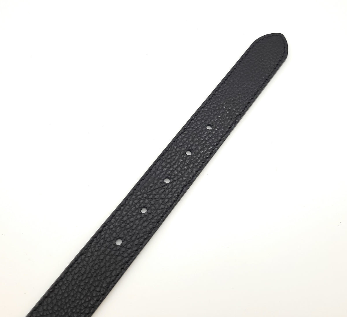 Echtledergürtel Made in Italy – ca. 30 mm breit, kürzbar, Metallschließe, genarbte Oberfläche, 5 Loch Gürtel für Herren & Damen schwarz