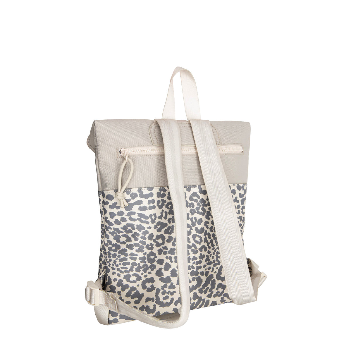 New Rebels Urban Roll Up Rolltop City Rucksack Los Angeles wasserabweisend Leopard beige