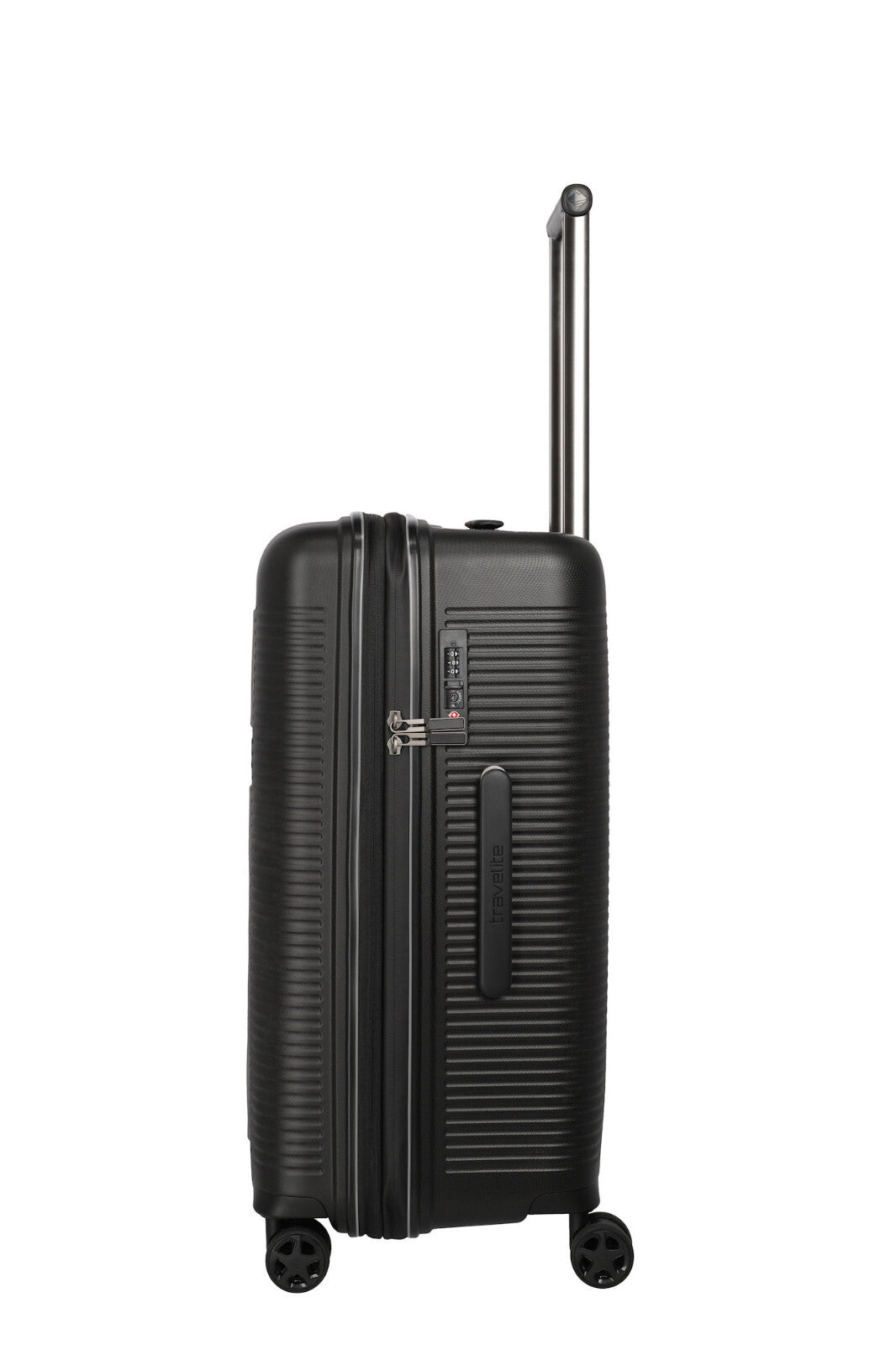 Travelite Roomer M (66 cm, erweiterbar) – 66 l Hartschalenkoffer mit TSA‑Schloss & 4 Doppelrollen