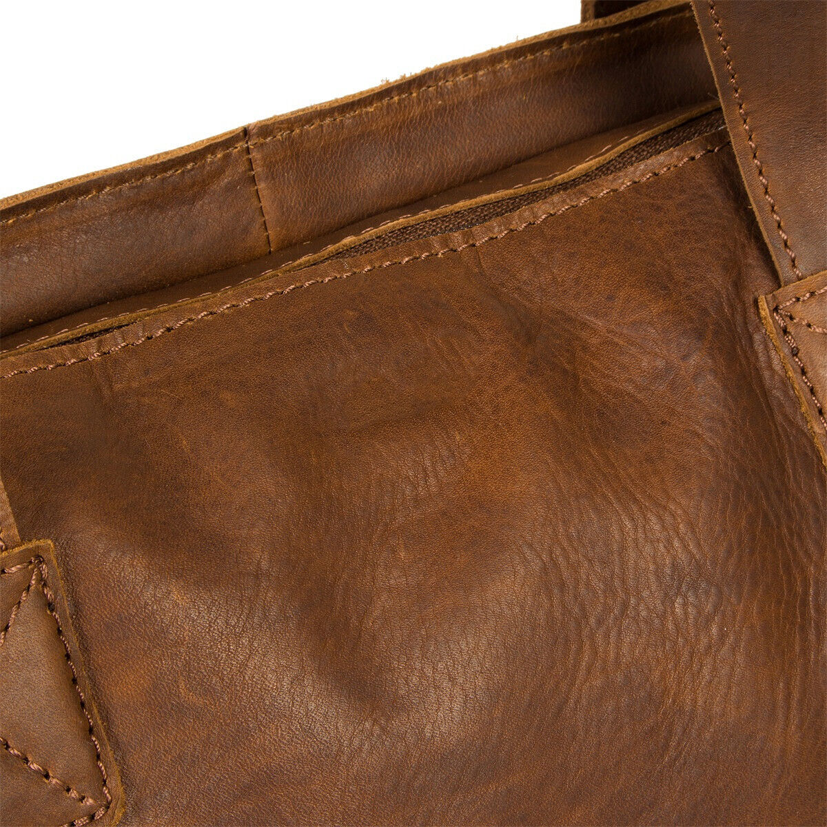 Justified Bags großer echt Leder Damen Shopper Handtasche Schultertasche Nynke vintage congac