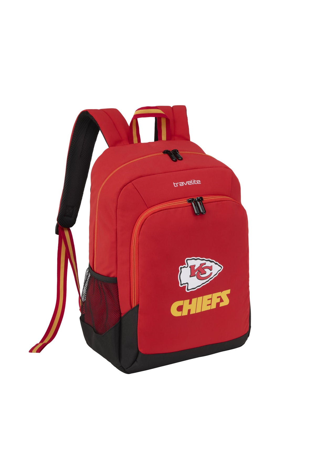 travelite x NFL College Rucksack Kansas City Chiefs Rot – 24 l, Laptopfach bis 15 Zoll