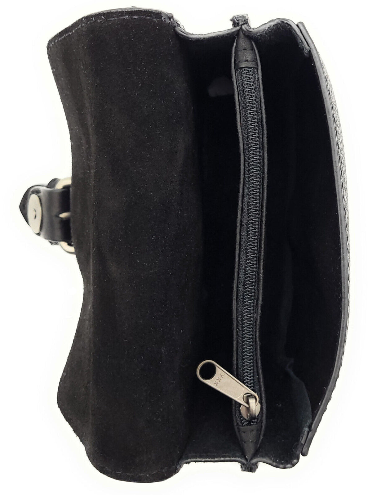 Hill Burry echt Leder Gürteltasche Bikertasche Hüfttasche Bauchtasche Doppelfach schwarz
