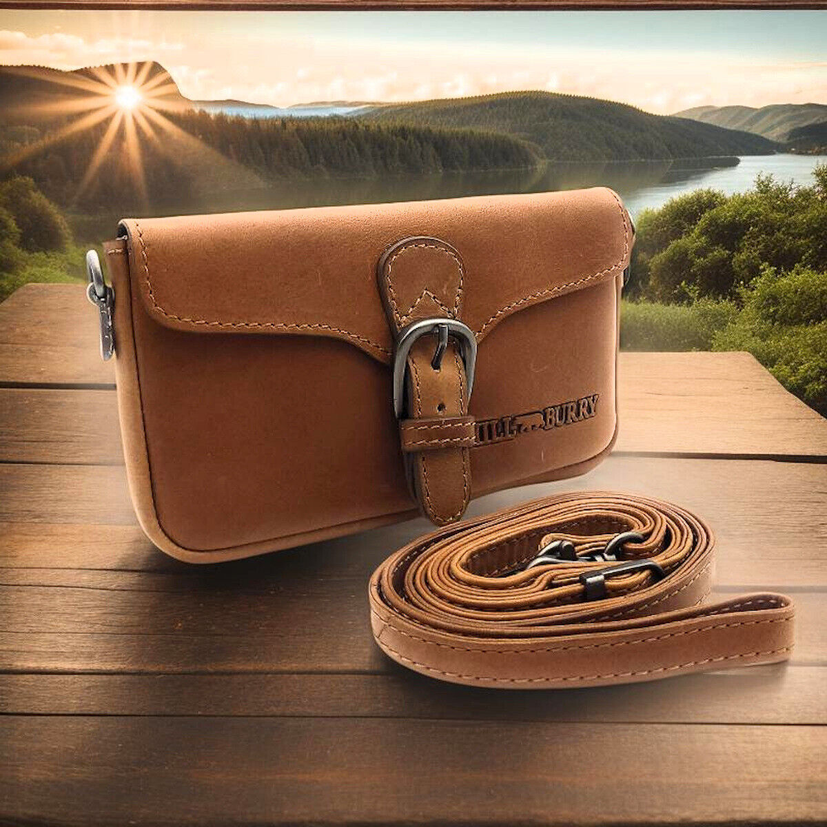 Hill Burry Leder Gürteltasche Umhängetasche Hüfttasche Bauchtasche Schultergurt