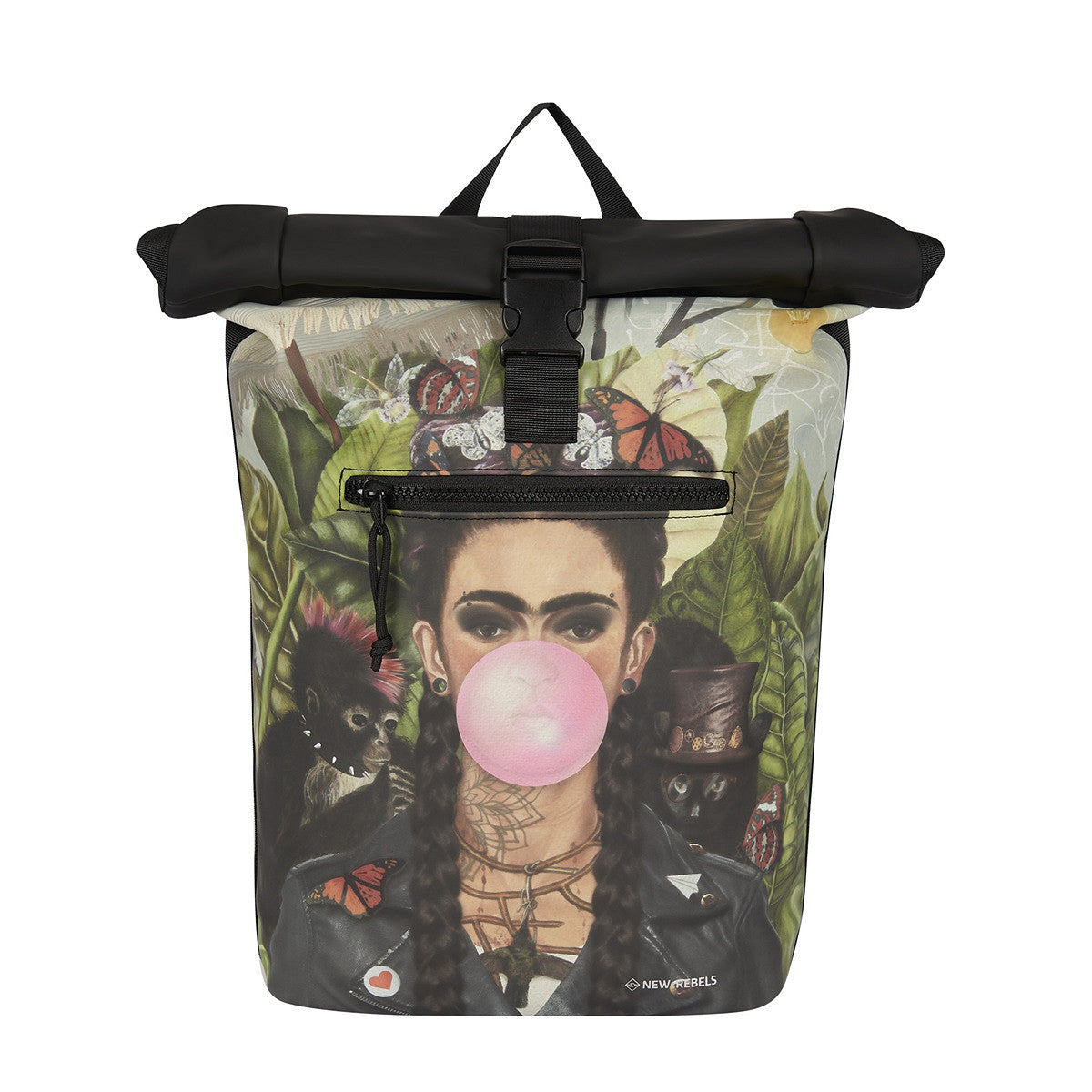 New Rebels New York Bubblegum Rucksack – Rolltop, wasserabweisend, 15" Laptopfach