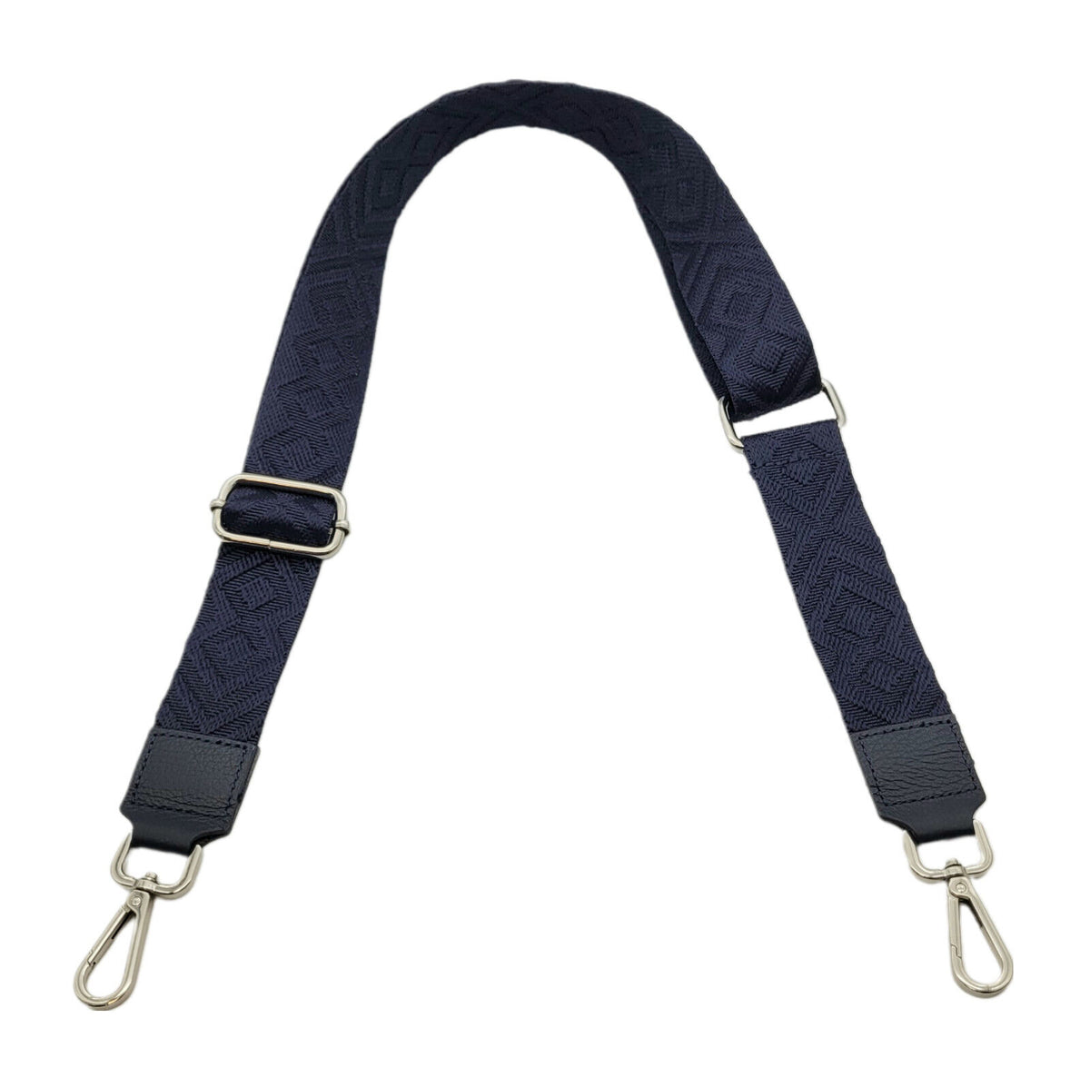 Ersatz Taschengurt Schultergurt Tragegurt Schulterriemen 4cm made in Italy navy blau silber
