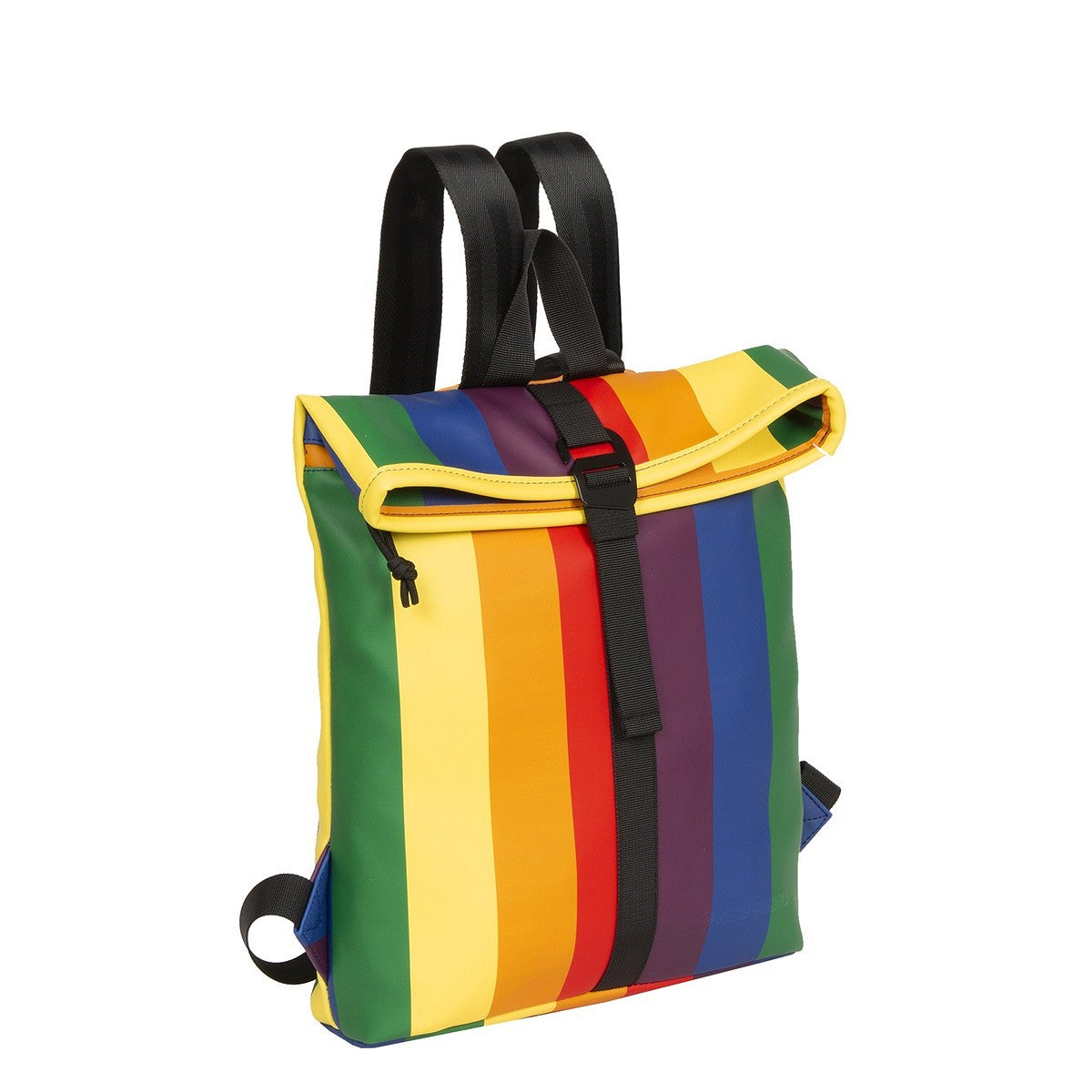 New Rebels Mart Roll Up Rolltop City Rucksack Los Angeles wasserabweisend Regenbogen
