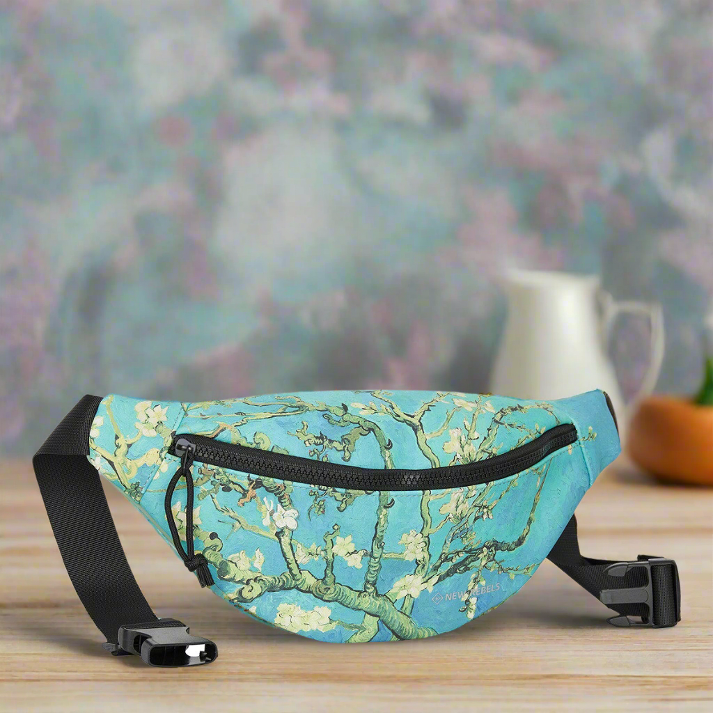 New Rebels Brooklyn Waistbag – Bauchtasche Van Gogh Mandelbaumzweige, wasserabweisend & leicht