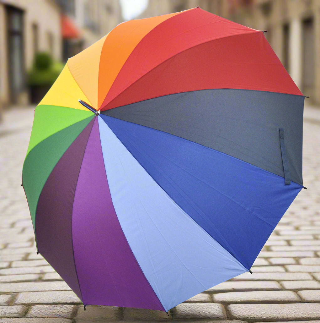 Dr. Neuser XXL Regenbogen-Regenschirm mit 130 cm Durchmesser