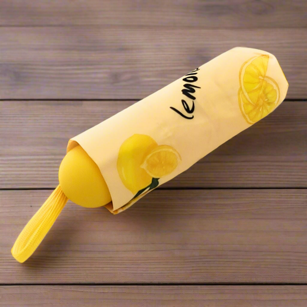 Mini Regenschirm Taschenschirm Schirm klein & kompakt Lemons Zitronen