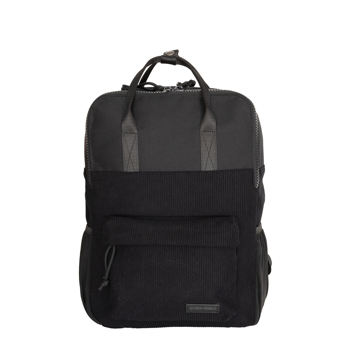 New Rebels Rucksack Ribbi Springfield mit Kordoptik und Tabletfach schwarz