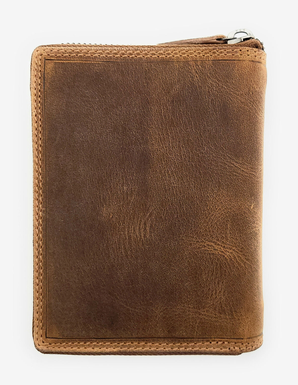 Jockey Club Leder Geldbörse mit RFID-Schutz – Büffelleder Vintage Braun