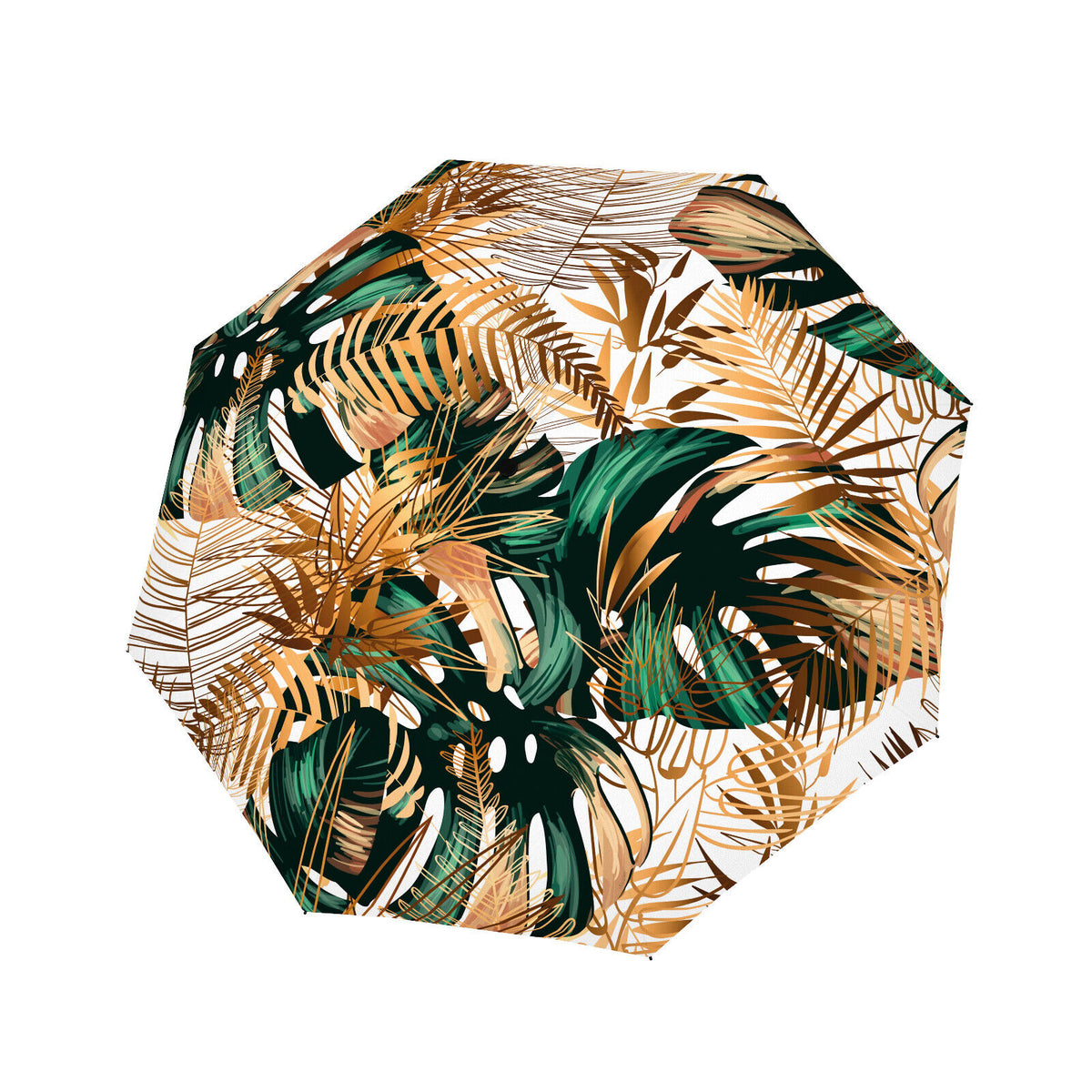 doppler Fiber Magic Precious Satin Regenschirm mit Monstera-Motiv