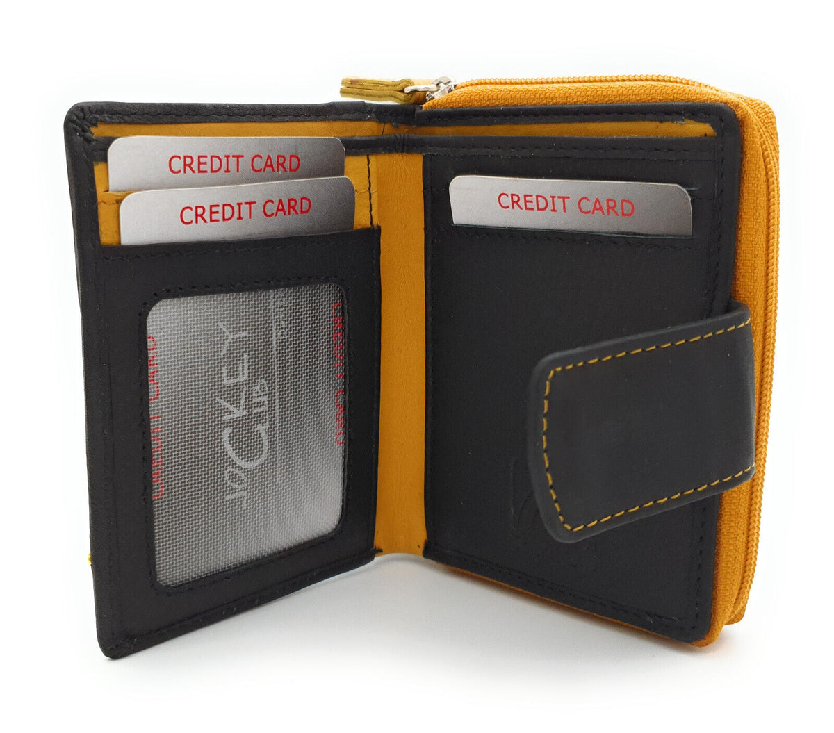 Jockey Club kleine echt Leder Damen Geldbörse Portemonnaie Loop mit RFID Schutz