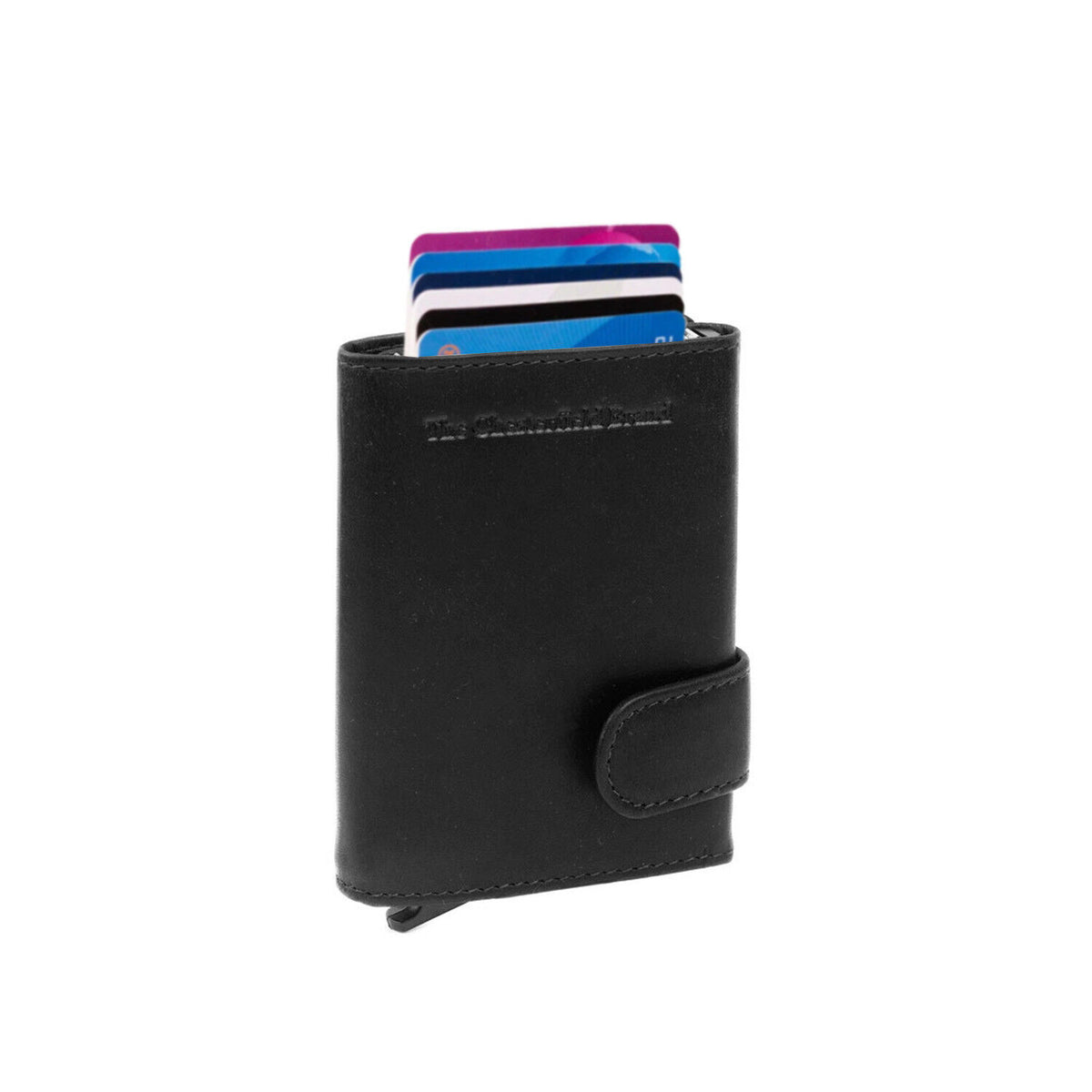 The Chesterfield Brand echt Leder Smart Wallet Kreditkartenetui Geldbörse Leicester schwarz