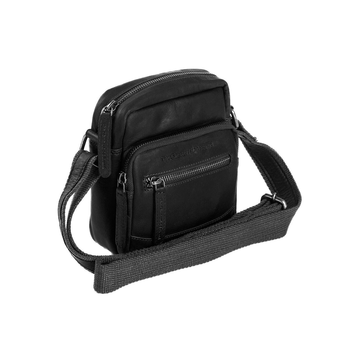 The Chesterfield Brand echt Leder Herren Schultertasche Umhängetasche Handtasche Bremen schwarz