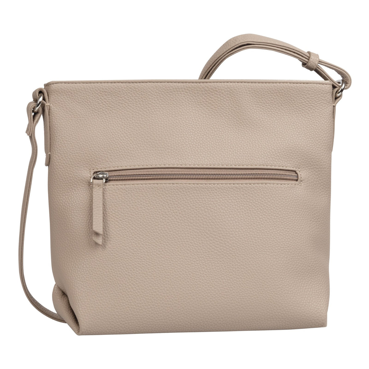 Tom Tailor Umhängetasche Nicolina – PU Handtasche mit Reißverschluss & Fächern – 27,5x10x23 cm mixed taupe