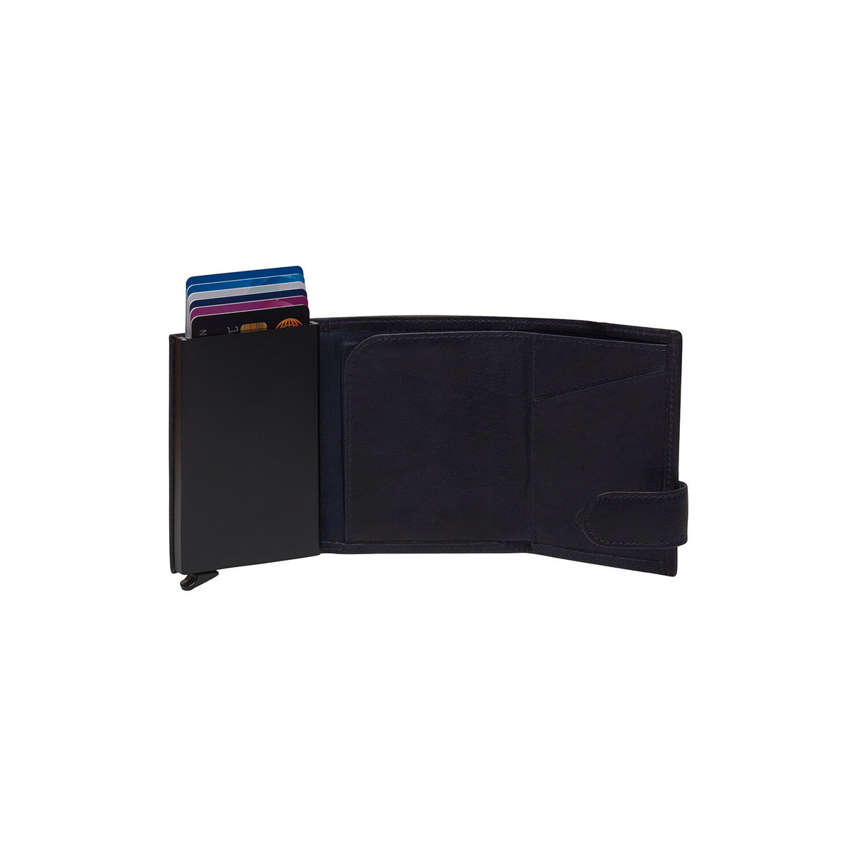 The Chesterfield Brand echt Leder Kreditkartenetui Mini Geldbörse Mannheim navy blau