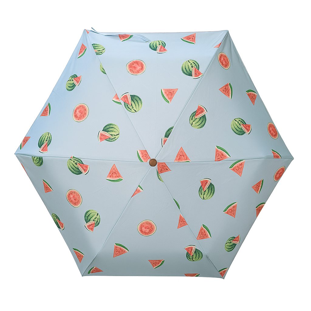 Mini Regenschirm Taschenschirm Schirm klein & kompakt Wassermelone Melonen