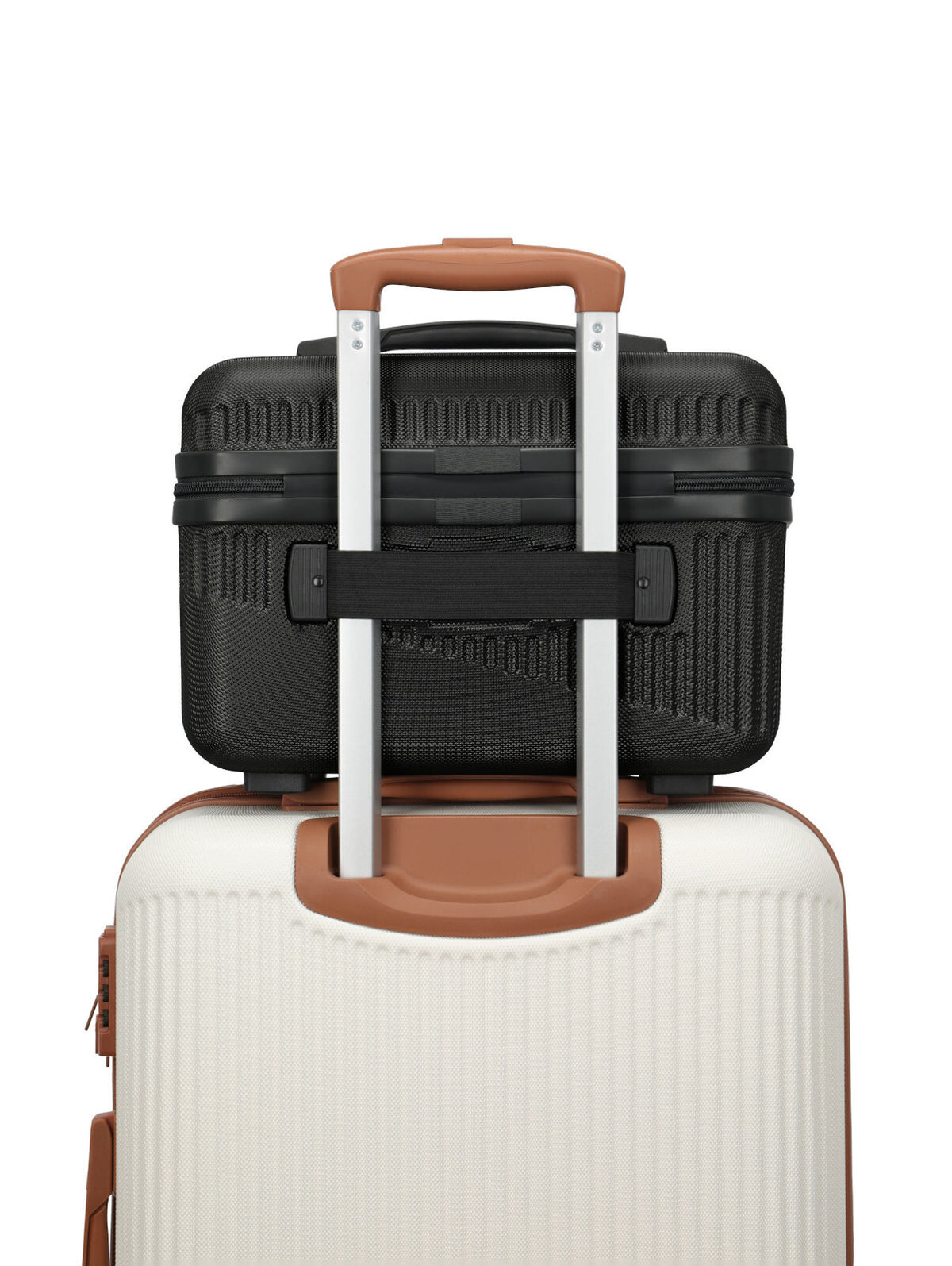 Travelite Bali Beautycase – Kosmetikkoffer 36 cm | 17 l | Hartschale mit Trolley-Aufsteckung & Schultergurt schwarz