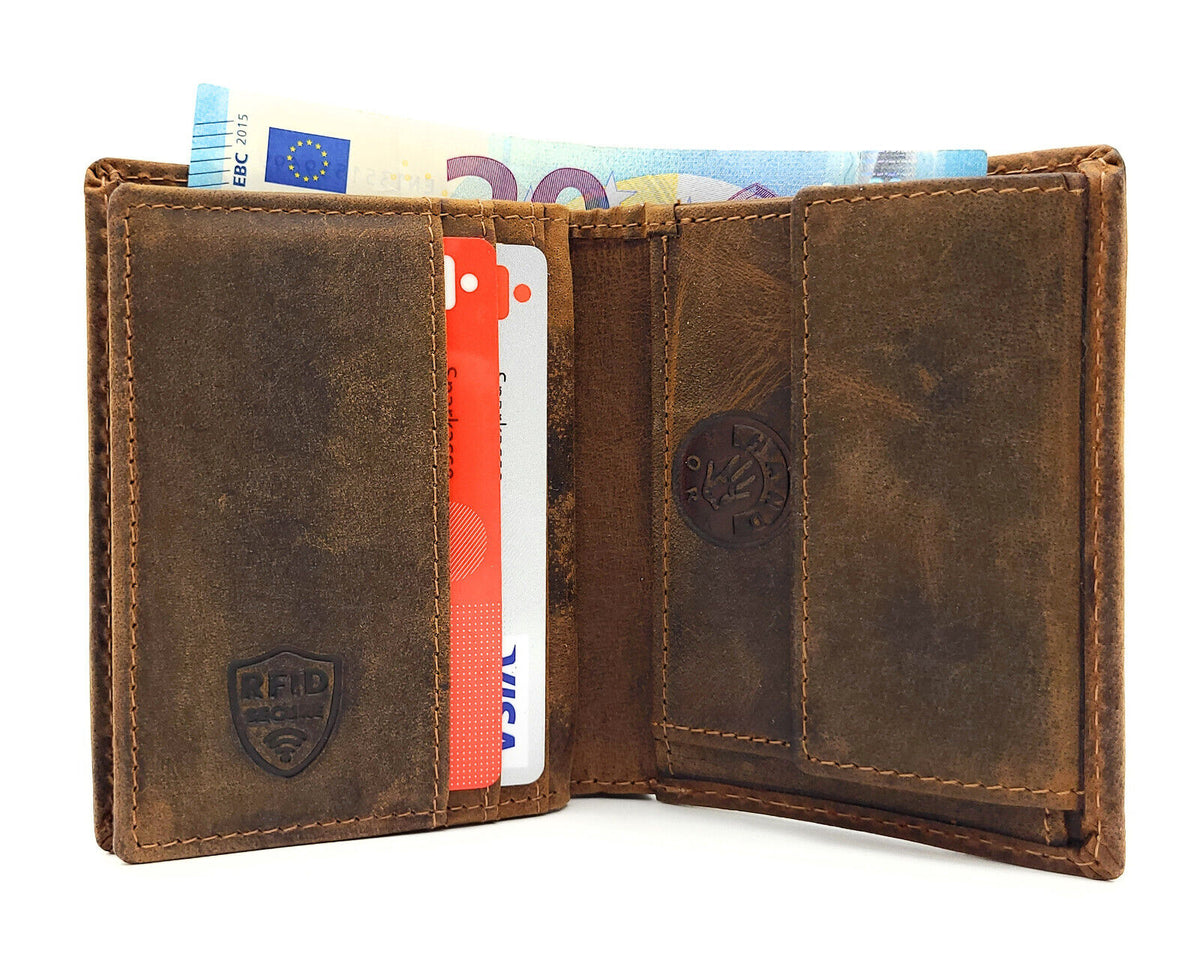 Jockey Club kleines echt Leder Portemonnaie Geldbörse Wildsau Wildschwein Eber