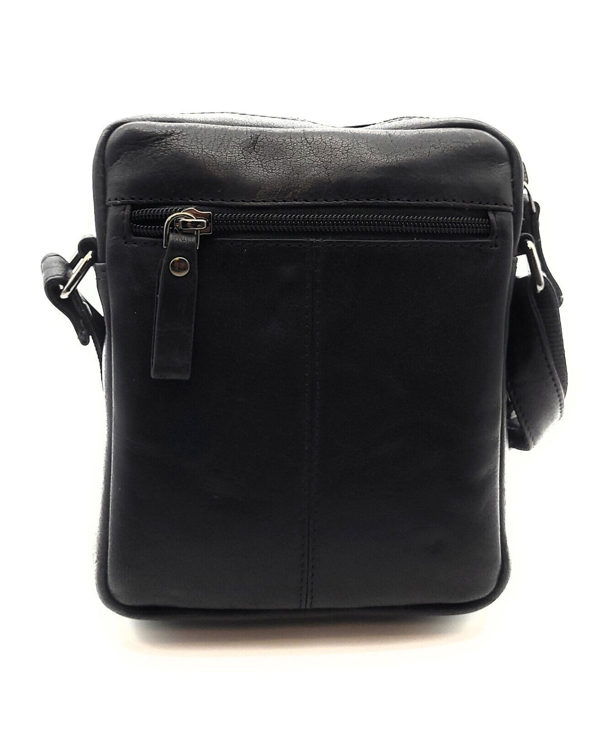 Leatherfox echt Leder Herren Schultertasche Umhängetasche Crossbag Handtasche schwarz