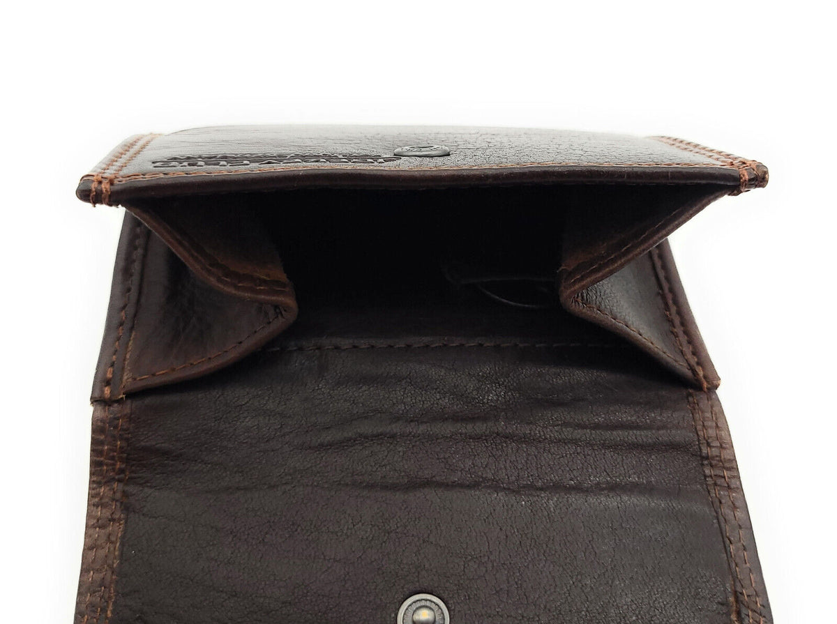 Jockey Club kleine kompakte echt Leder Geldbörse Wendebörse mit RFID Schutz braun