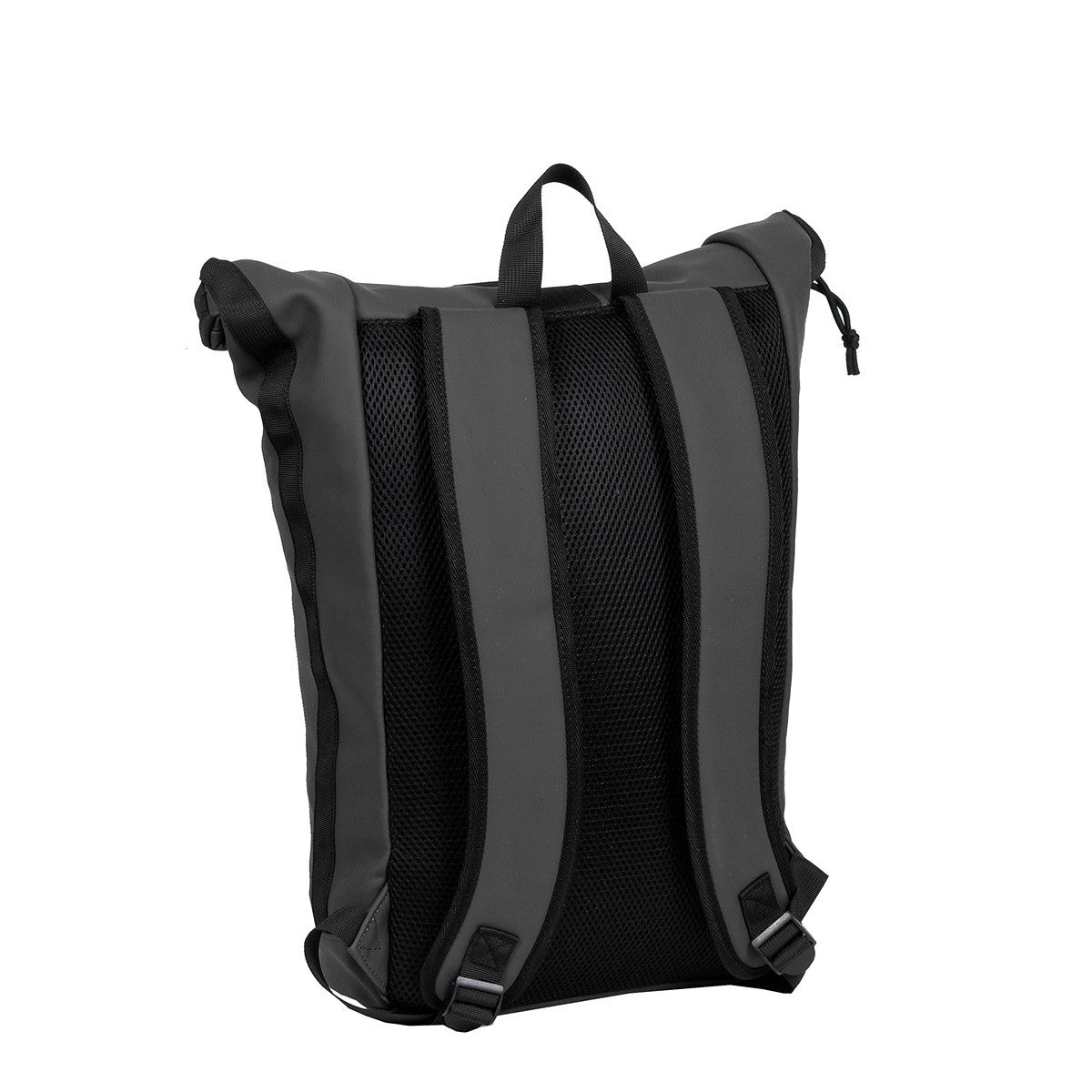 New Rebels New York Rolltop Rucksack Schwarz mit 15-Zoll-Laptopfach – Produktfoto 2