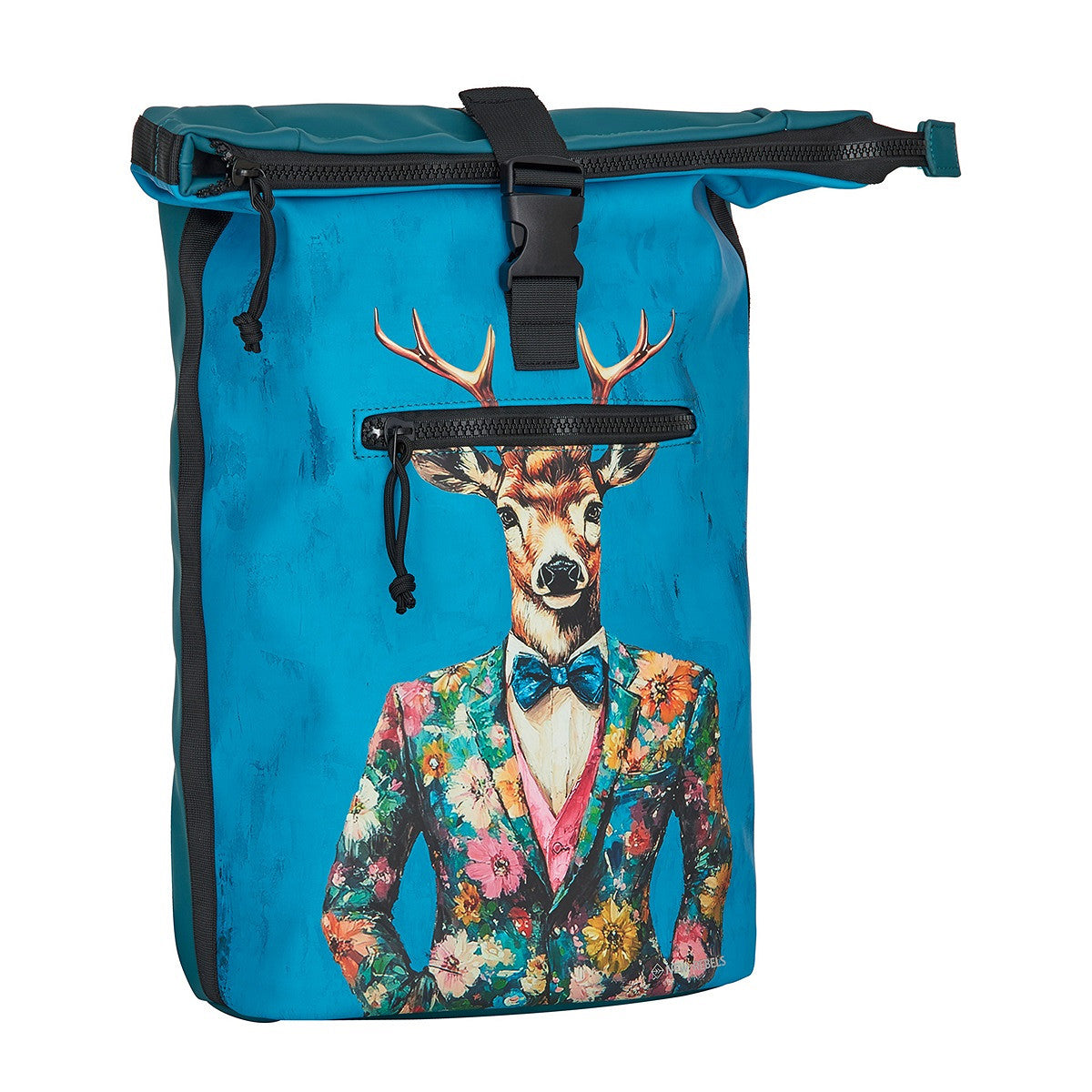 New Rebels New York Hirsch Rucksack – Rolltop, wasserabweisend, 15" Laptopfach