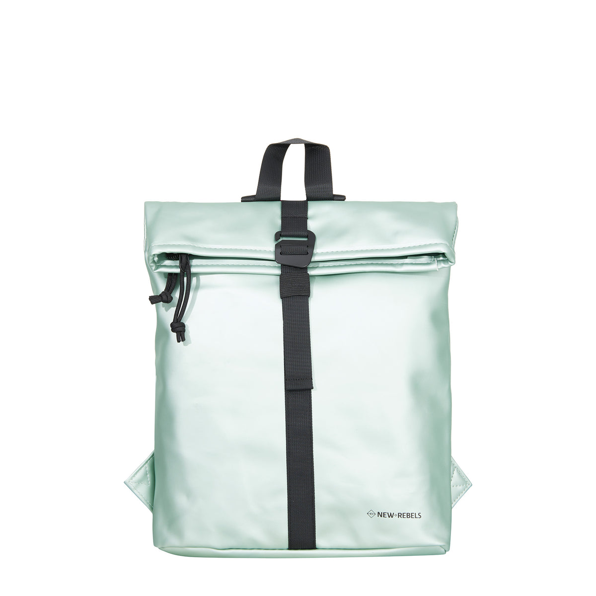 New Rebels Mart Roll Up Rolltop City Rucksack Los Angeles wasserabweisend metallic lightgreen grün