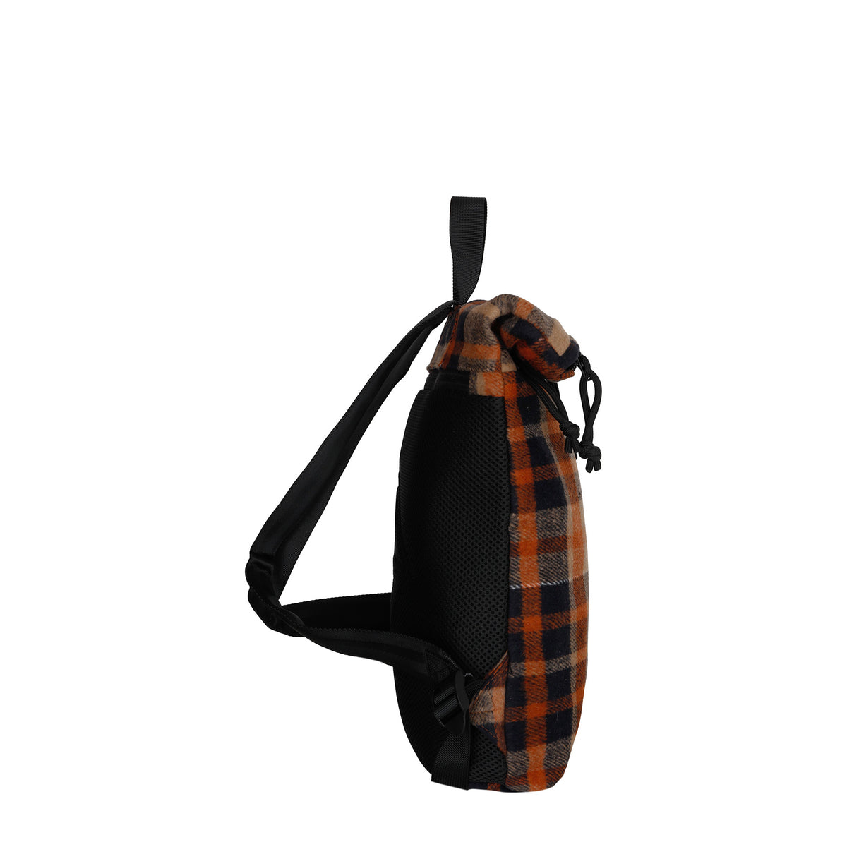 New Rebels Scott Roll Up Rolltop City Rucksack Los Angeles Flanell karo orange