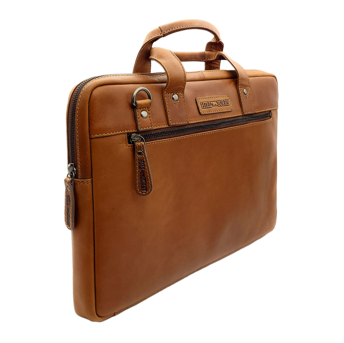 Hill Burry Echtleder Business-Tasche | Premium Laptoptasche 13 Zoll