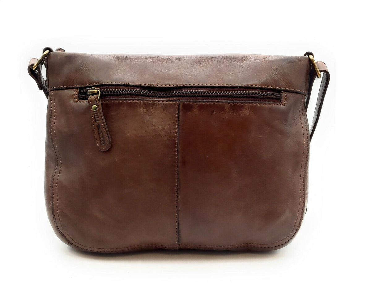 Hill Burry echt Leder Damen Umhängetasche Schultertasche Handtasche braun
