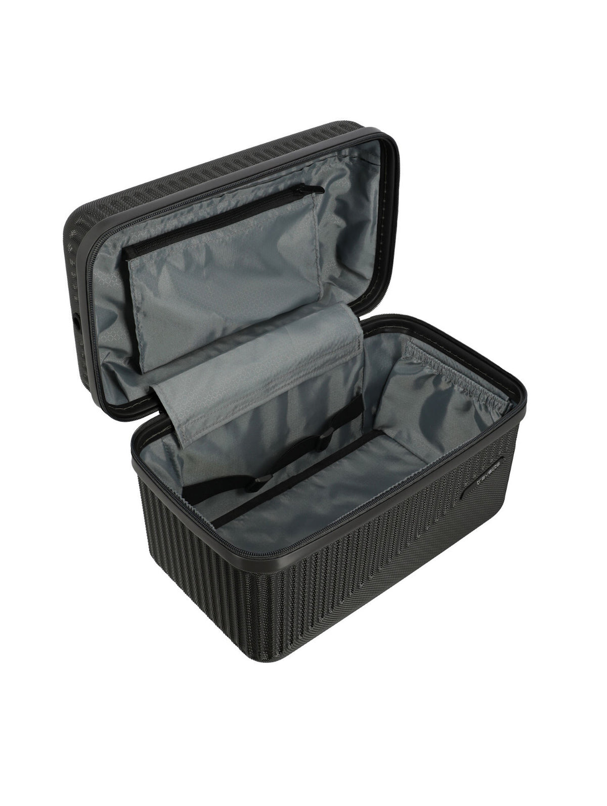 Travelite Bali Beautycase – Kosmetikkoffer 36 cm | 17 l | Hartschale mit Trolley-Aufsteckung & Schultergurt schwarz