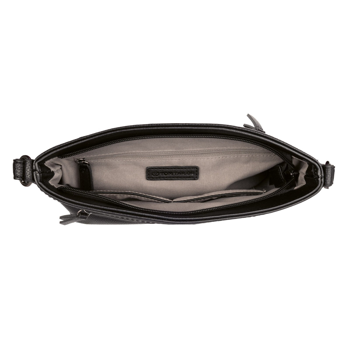 Tom Tailor Umhängetasche Nicolina – PU Handtasche mit Reißverschluss & Fächern – 27,5x10x23 cm mixed black