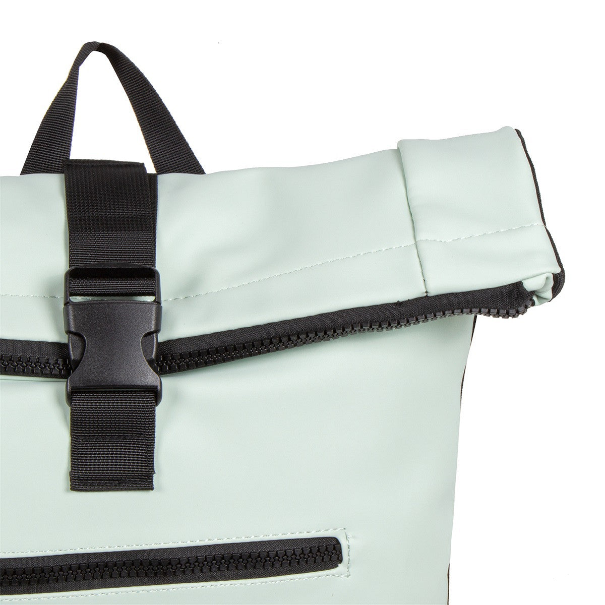 New Rebels New York Rolltop Rucksack Mint Grün – wasserabweisend, 15" Laptopfach, 15 L