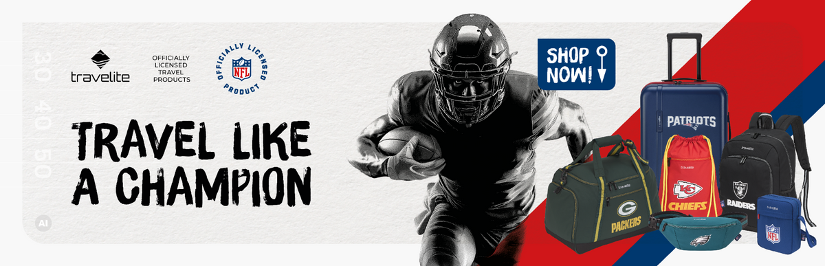 travelite x NFL Kollektion – Rucksäcke, Sporttaschen und Taschen