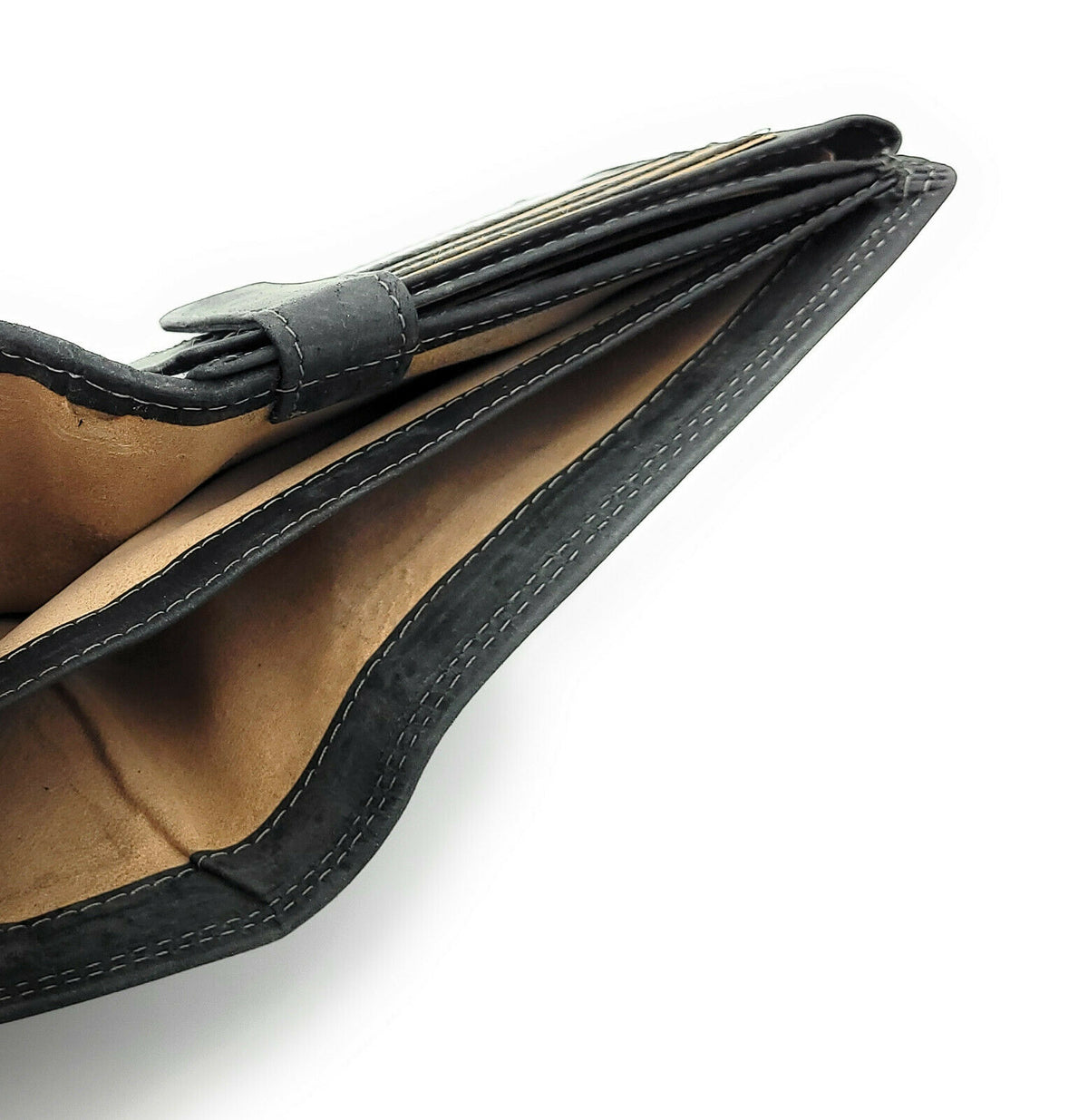 Jockey Club Basic echt Büffel Voll-Leder Geldbörse Portemonnaie Geldbeutel mit RFID NFC Schutz schwarz