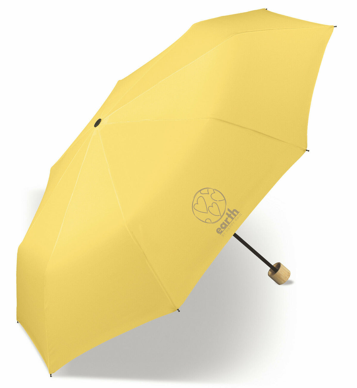 happy rain Earth Taschenschirm ohne Automatik | recyceltes Polyester & Bambusgriff