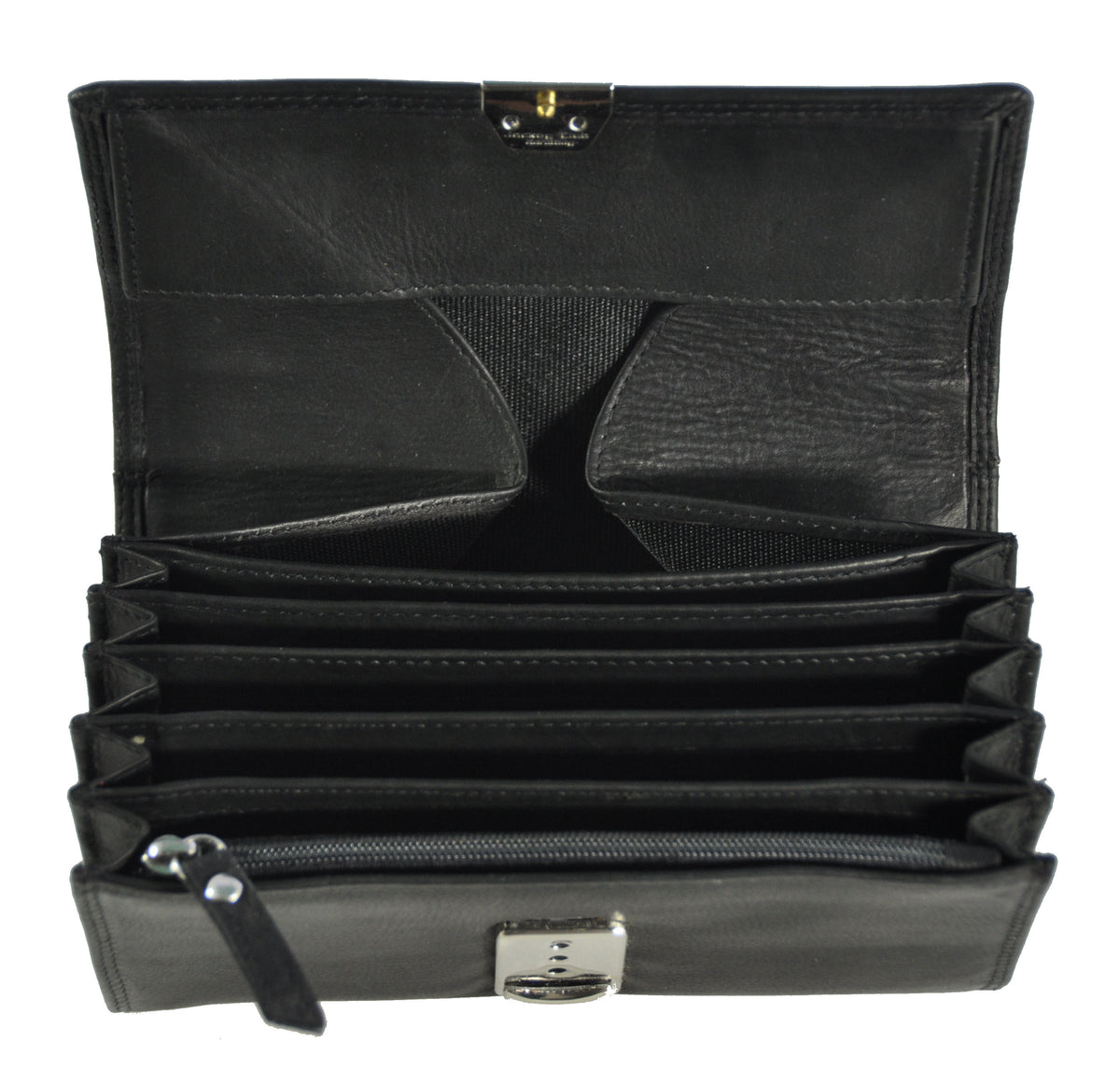 Jockey Club echt Leder Kellnerbörse Geldbörse Portemonnaie Softleder Basic schwarz
