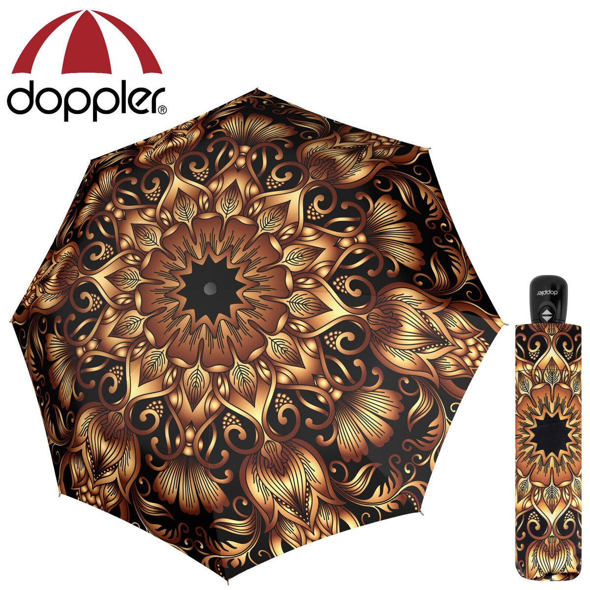 doppler Regenschirm Taschenschirm Fiber Magic Auf Zu Automatik Witrage Satin