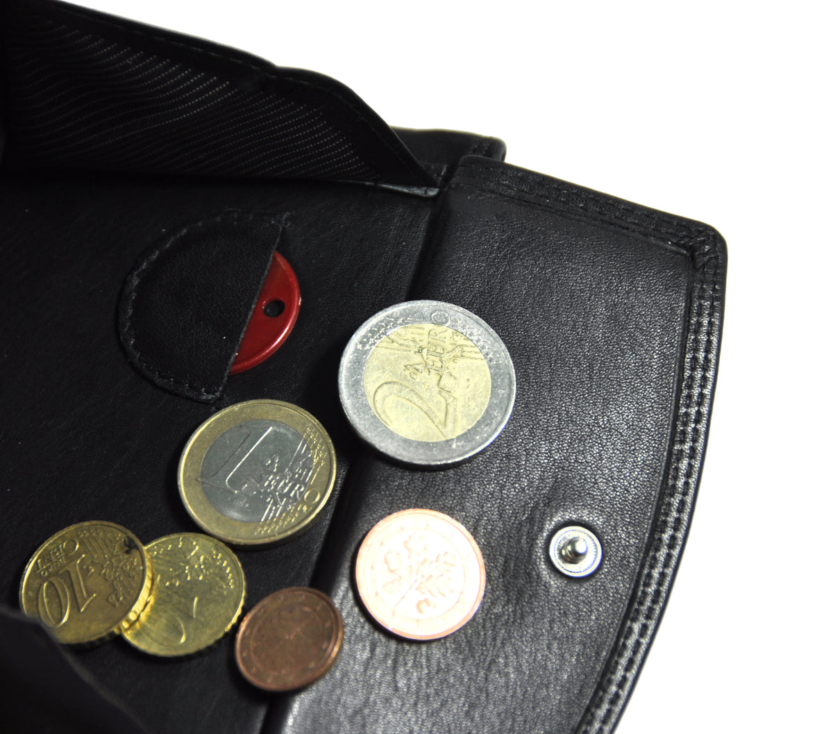 Jockey Club RFID-Geldbörse mit Dollarclip aus echtem Nappaleder – Schwarz