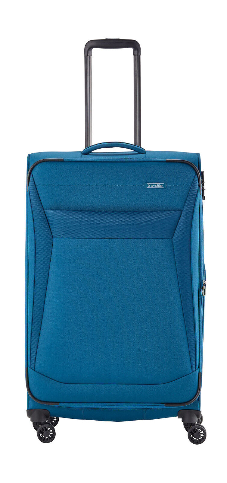 Travelite Chios Reisekoffer L Trolley Koffer 78cm 4 Rad / Rollen Dehnfalte TSA petrol