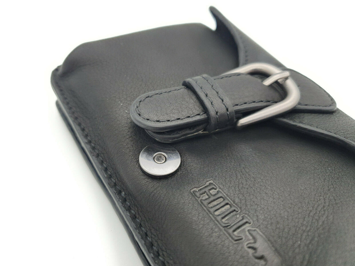 Hill Burry Echtleder Gürteltasche – Bikertasche & Hüfttasche Schwarz