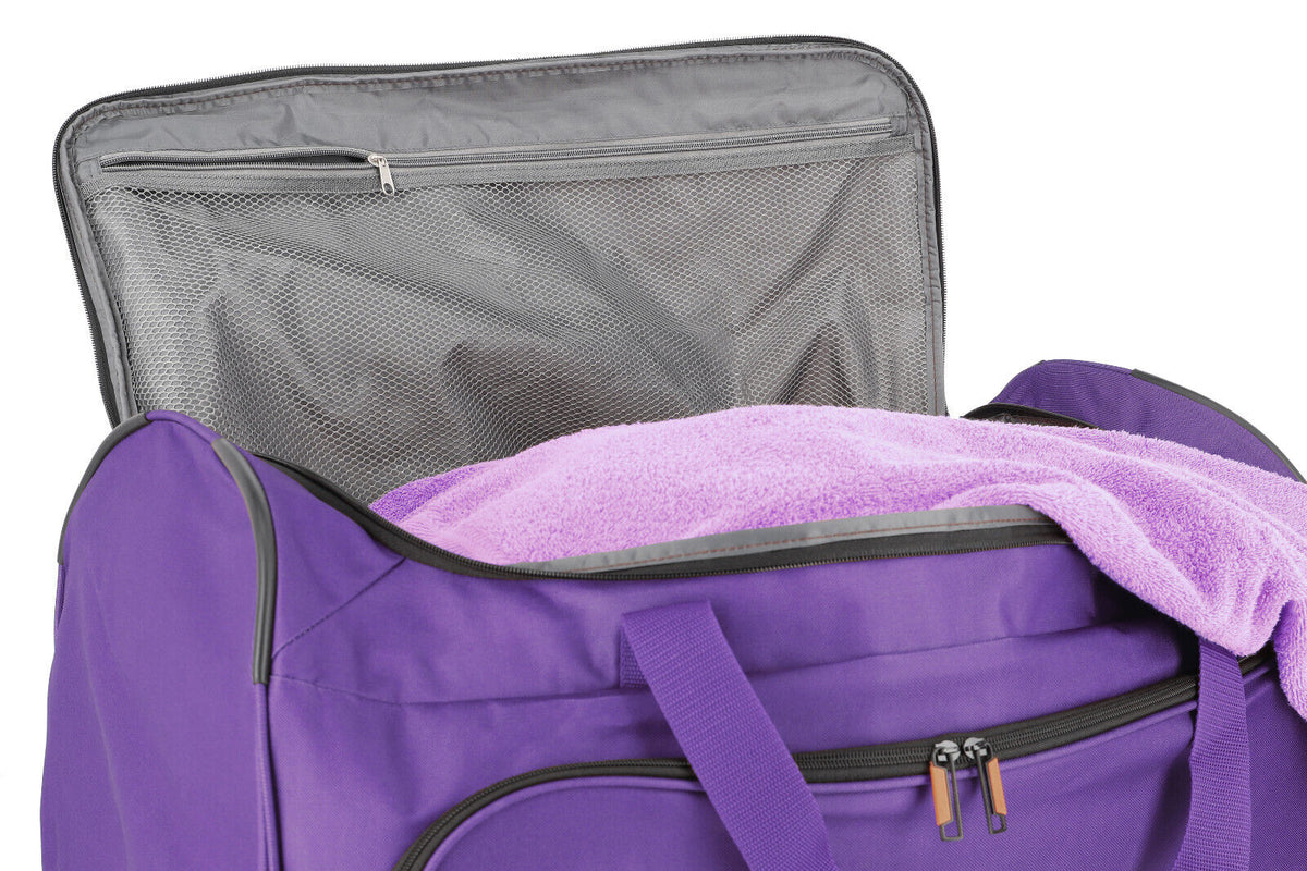 Travelite Basics Fresh Rollenreisetasche Lila, 89 Liter, mit zwei Rollen und Teleskopgriff
