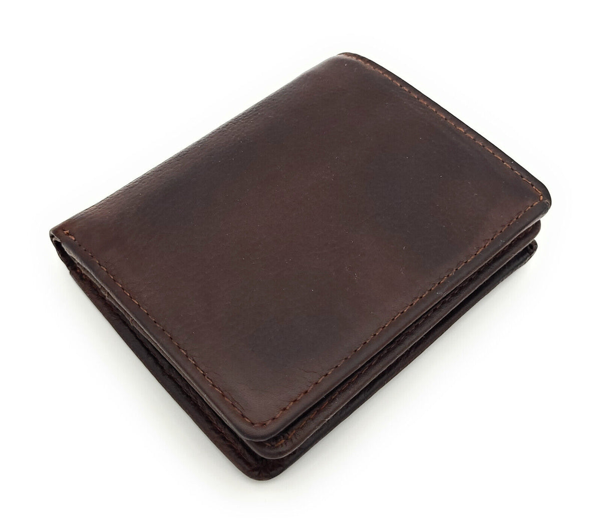 Jockey Club echt Leder Mini Geldbörse Portemonnaie Vintage RFID Schutz braun